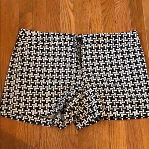 Black and white shorts